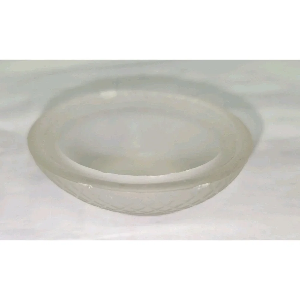 Vintage Mini Hen on Nest Salt Cellar Frosted Glass 2.5